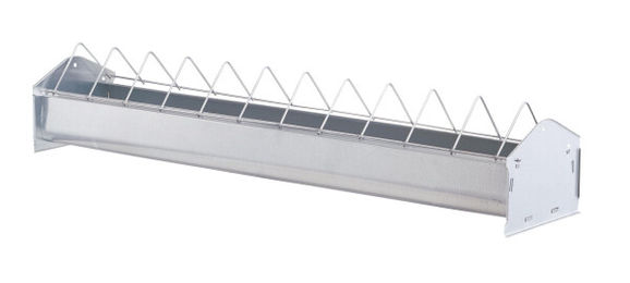 Göbel Futtertrog für Hühner aus verzinktem Metall 100 cm – Bild 1 von 3
