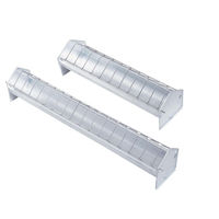 Produktbild von Göbel Metall Futtertrog für Küken und Hühner Silber 50 cm