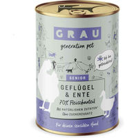 Produktbild von Golden Grey Hund Nassfutter Senior Geflügel & Ente Stückchen in Sauce getreidefrei 6 x 400 g - 6 x 400 g