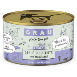 Golden Grey Hundefutter Senior Geflügel und Ente Stückchen in Sauce getreidefrei 6 x 200 g - 6 x 200 g – Bild 1 von 2