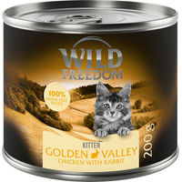 Produktbild von Golden Valley Wild Freedom Kitten Katzenfutter Kaninchen & Huhn getreidefrei 6 x 200 g