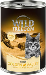 Produktbild von Golden Valley Wild Freedom Kitten Nassfutter Kaninchen & Huhn Getreidefrei 6 x 400 g