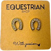 Produktbild von Goldene Ohrringe für Damen aus Edelstahl von Equestrian Shop Lady