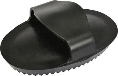 GOLDHORSE Gummistriegel mit Schlaufe Schwarz – Bild 1 von 2