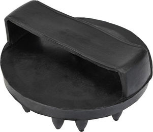 GOLDHORSE Massage-Gummistriegel in Schwarz – Bild 1 von 2