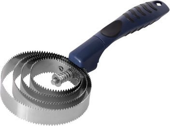 Produktbild von GOLDHORSE Metallstriegel mit ergonomischem Griff in Blau