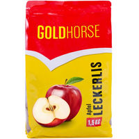 Produktbild von GOLDHORSE Trainingssnacks für Pferde mit Banane Apfel Himbeere und Kräutern 1500g