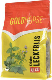 GOLDHORSE Trainingssnacks für Pferde mit Banane Apfel Himbeere und Kräutern 1500g – Bild 1 von 3