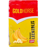 Produktbild von GOLDHORSE Trainingssnacks für Pferde mit Banane Apfel Himbeere und Kräutern 1500g