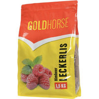 Produktbild von GOLDHORSE Trainingssnacks für Pferde mit Banane Apfel Himbeere und Kräutern 1500g