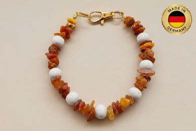 GoldyWood Bernsteinkette Halsband aus Naturholz für Hunde in Braun und Gold – Bild 1 von 1