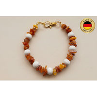 Produktbild von GoldyWood Bernsteinkette Halsband aus Naturholz für Hunde in Braun und Gold