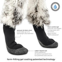 Produktbild von Goo-eez Lites Hundeschuhe aus Gummi rot/schwarz waterproof Größe M 4er-Pack