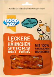Good Boy Kausnack Hähnchen Sticks mit Reis ohne Farb- und Aromastoffe sowie Konservierungsstoffe 90g – Bild 1 von 3
