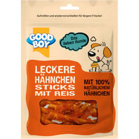 Produktbild von Good Boy Kausnack Hähnchen Sticks mit Reis ohne Farb- und Aromastoffe sowie Konservierungsstoffe 90g