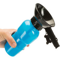Produktbild von Goods & Gadgets GmbH Hunde Trinkflasche mit integriertem Trinknapf Reise Wasserflasche Blau 600ml - 600 ml