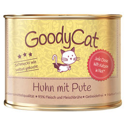 GoodyCat Katzenfutter Adult Huhn mit Pute Stückchen in Sauce 12x180 g - 12 x 180 g – Bild 1 von 2