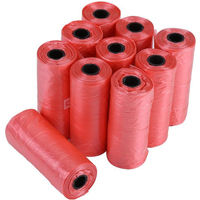 Produktbild von GoolRC Hundekotbeutel Rot 150 Stück 10 Rollen - 10 x 15 Stk.