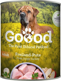 Produktbild von Goood Hundefutter Adult Freiland-Pute Stückchen in Sauce ohne Zucker 6x800g