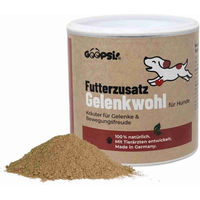Produktbild von Goopsi Gelenkwohl Gelenkpulver für Hunde mit Teufelskralle, Weihrauch, Weidenrinde, Ingwer und Löwenzahn 150 g
