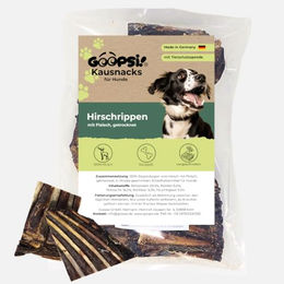 Goopsi Hirschrippen für Hunde getrocknet aus deutscher Jagd 1 kg – Bild 1 von 1