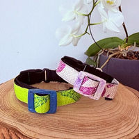 Produktbild von Goopsi Hundehalsband aus Upcycling Reissack Gelb Größe S Fairtrade
