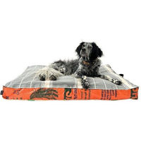 Produktbild von Goopsi Hundekissen aus Baumwolle mit BIO-Dinkelfüllung für kleine bis mittlere Hunde in Orange