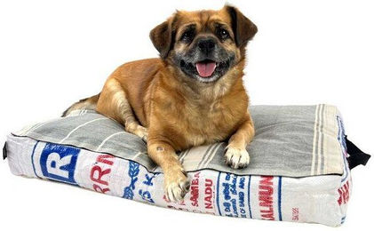 Goopsi Hundekissen aus Baumwolle mit Bio-Dinkelfüllung für kleine bis mittlere Hunde in Weiß Größe S – Bild 1 von 1