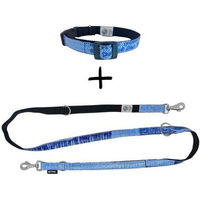 Produktbild von Goopsi Hundeleine LANKA Set mit Halsband aus Polypropylen Blau Größe L wasserabweisend