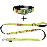 Produktbild von Goopsi Hundeleinen Set ARUGAM mit Halsband aus Polyester in Gelb wasserabweisend