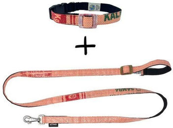 Goopsi Hundeleinen-Set ARUGAM mit Halsband aus Polypropylen Rosa Größe M – Bild 1 von 4