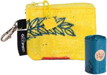 GOOPSI Kotbeutelspender aus Upcycling Reissack Fairtrade Gelb – Bild 1 von 1