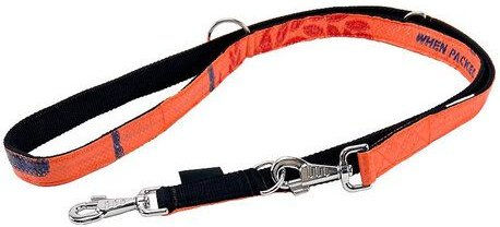 GOOPSI Multifunktions-Hundeleine aus Polyester für mittelgroße und große Hunde, 2m, Orange, Fairtrade – Bild 1 von 1