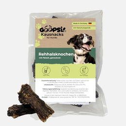 Goopsi Rehhalsknochen für Hunde 300 g getrockneter Wildknochen – Bild 1 von 1