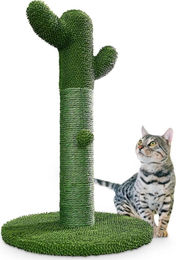 Gopets Kratzbaum für Katzen Kaktus Design mit Sisalseil und Spielzeug Grün 65 cm – Bild 1 von 4