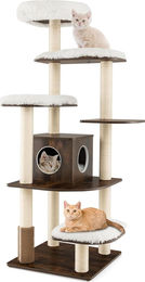 GOPLUS Katzenbaum aus Holz mit 6 Plattformen und großer Höhle 175cm hoch – Bild 1 von 1