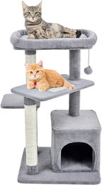 GOPLUS Katzenbaum Mehrstöckiges Kratzbaum-Aktivitätszentrum mit Katzenhöhle und Hängespielzeug - 10 kg – Bild 1 von 1