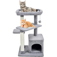 Produktbild von GOPLUS Katzenbaum Mehrstöckiges Kratzbaum-Aktivitätszentrum mit Katzenhöhle und Hängespielzeug - 10 kg