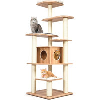 Produktbild von GOPLUS Katzenbaum mit 6 Plattformen und Höhle 175cm Katzenkratzbaum mit Spielmöglichkeiten