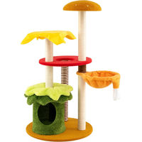 Produktbild von GOPLUS Katzenbaum mit Sisal Kratzbaum Hängematte und gepolsterter Aussichtsplattform 117 cm