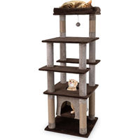 Produktbild von GOPLUS Kratzbaum für Katzen 148 cm mit Liegebett, Sisal Kratzpfosten und Kuschelhöhle