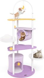 GOPLUS Kratzbaum für Katzen in Lila mit Mond-Plattform und Himmelsthema 158 cm – Bild 1 von 1