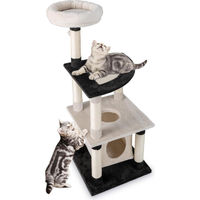 Produktbild von GOPLUS Kratzbaum für Katzen mit Katzenhaus, Plattform, Katzenhöhle, Sisal-Kratzpfosten und Ball 124 cm