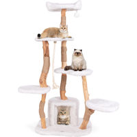 Produktbild von GOPLUS Kratzbaum für Katzen mit Katzenhöhle und Sisalseil in Natur und Weiß 168 cm