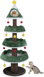 GOPLUS Kratzbaum Weihnachten 179 cm Katzenturm mit Katzenhöhle und Kratzsäule für Katzen – Bild 1 von 1