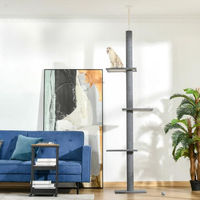 Produktbild von Gotagee Höhenverstellbarer Kratzbaum Deckenhoch für Katzen 43x27x260cm