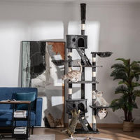 Produktbild von Gotagee Katzenkratzbaum Deckenhoch Dunkelgrau mit Sisal für große Katzen 60x45x260cm