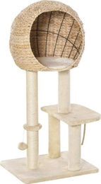 Gotagee Kratzbaum Beige mit Katzenhöhle und Ballspielzeug aus Sisal für kleine Katzen 48x40x100cm – Bild 1 von 1
