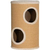 Produktbild von Gotagee Kratzbaum für Katzen in Braun und Beige mit Plüschbezug und Sisaloberfläche 35x35x60cm