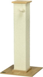 Gotagee Kratzbaum mit Spielzeug aus Plüsch in Beige 38x38x80cm – Bild 1 von 1